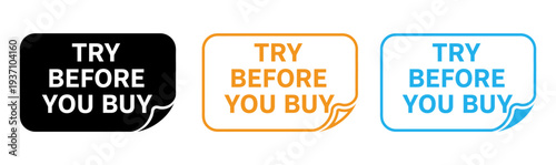 Try before you buy marketing labels