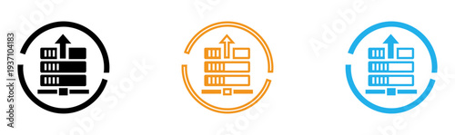 Database backup and recovery icons