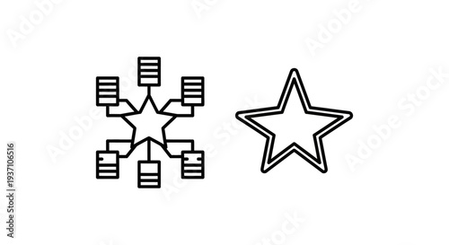 Dimensional Modeling and Star Schema Icons: Data Warehousing, Database Design, and Analytics Concepts