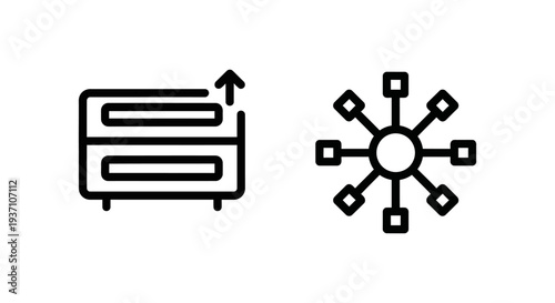 Edge Gateway and IoT Hub Connection Icons