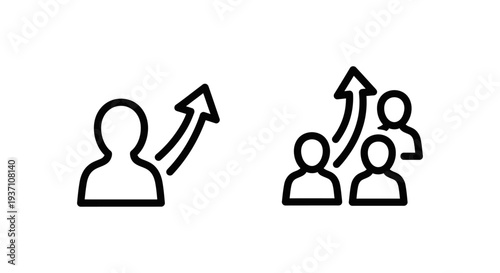 Affiliate Growth and Partner Growth Icons: Business Development, Marketing Expansion, Collaborative Networking, and Partnership Success Metrics.