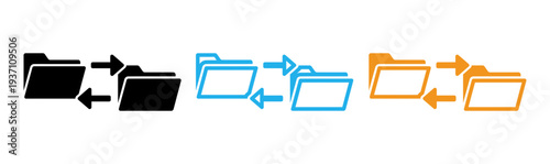 File transfer and synchronization icons