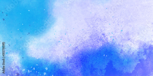 Watercolor abstract bright colorful textural background handmade. Watercolor deep blue background with subtle watercolor washes and small bright accents resembling the glow of stars on a frosty night	