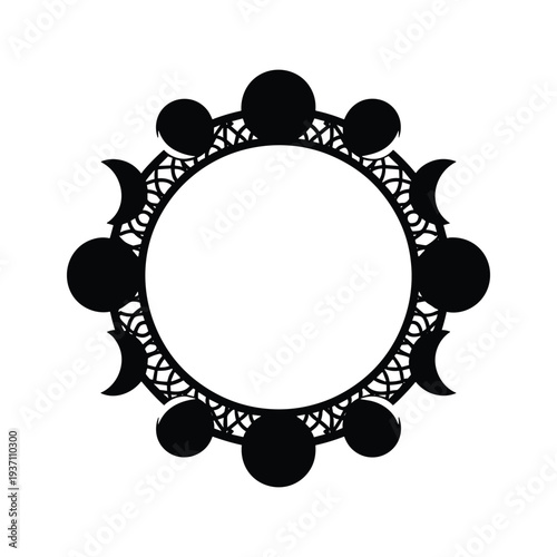 Moon Phases Mandala Graphic Design