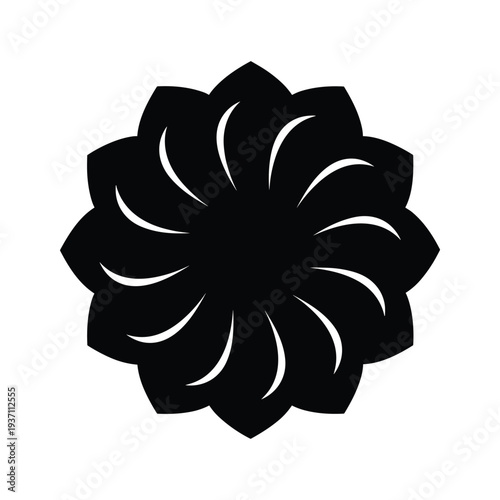 Abstract Floral Pattern Geometric Icon Commercial Design