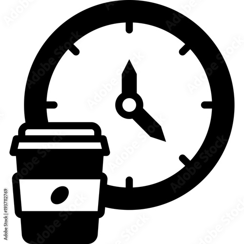 Coffee break glyph icon