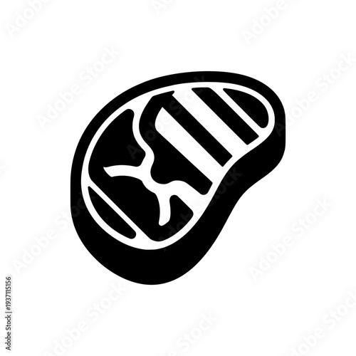 Steak Meat Silhouette Vector