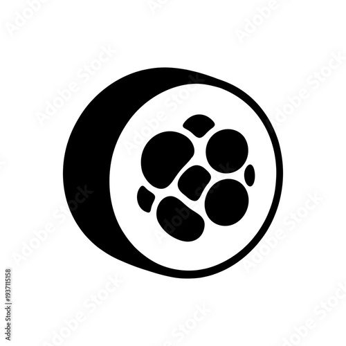 Pizza Topping Slice Silhouette Vector