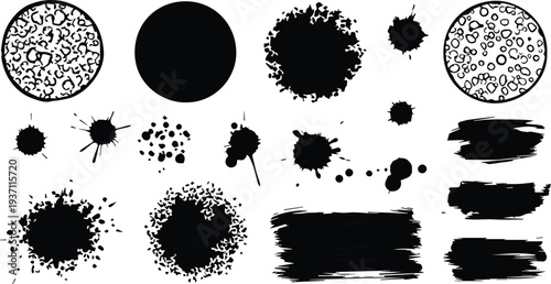 Ink blotches and splotches collection