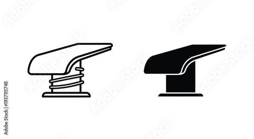 Detailed illustration of two different cleats one outlined and one solid