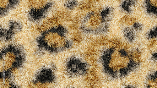 Close-up image of a textured animal fur pattern resembling a leopard