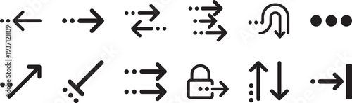 Outline transactions icon set. Finance payment transfer banking thin line vector symbols collection.