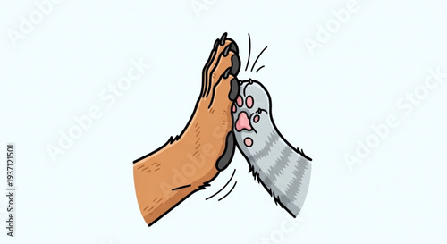 Diverse hands clasping together in unity and cooperation with a light blue background