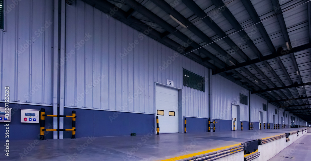 Fototapeta premium Factory warehouse architecture blues