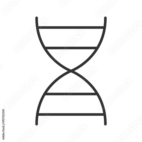 Genetics DNA icon in line design. genetics, dna, science, biology, medical, research, molecule on white background vector. genetics editable stroke icon