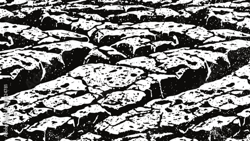 cracked barren earth texture with dry parched soil surface under harsh conditions