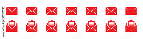 Mail icon set. email icon vector. E-mail icon. Envelope illustration