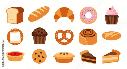 Bakery items bread pastries and baked goods