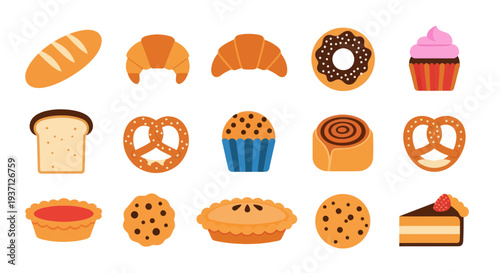 Bakery delights collection of pastries