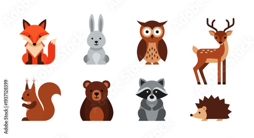 Cartoon forest animals illustration
