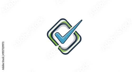 Blue Checkmark Logo Design Element.