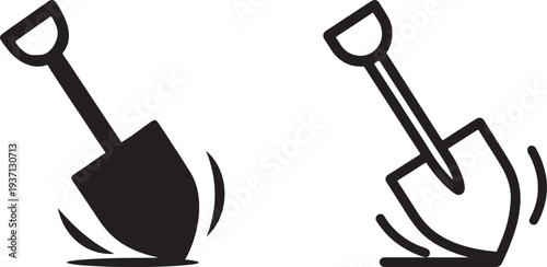 Premium farming hoe tool icon.