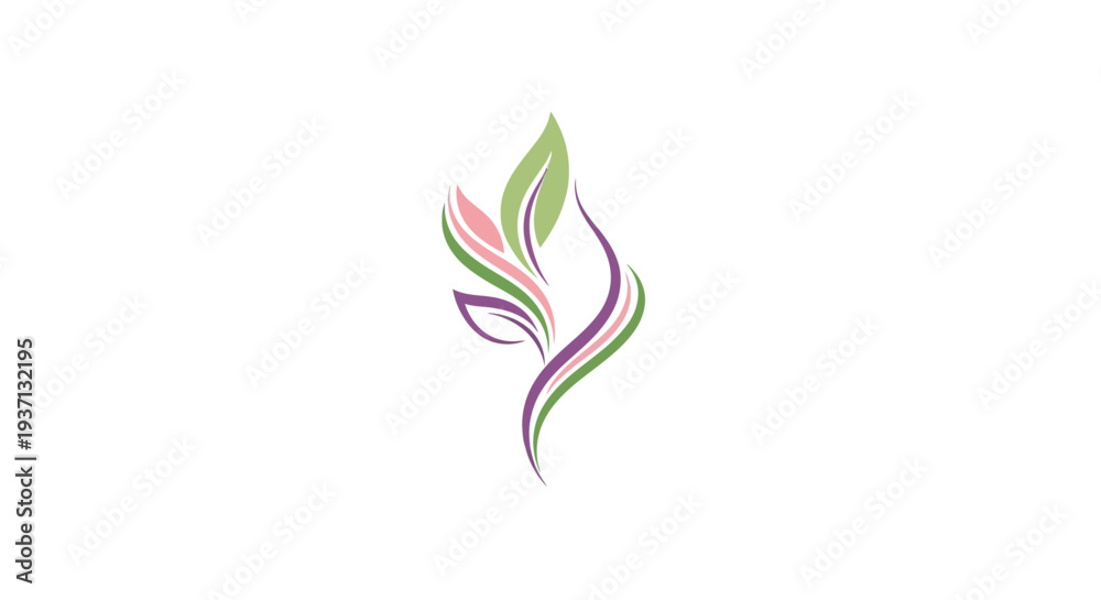Obraz premium Colorful Abstract Leaf Logo Design Element.