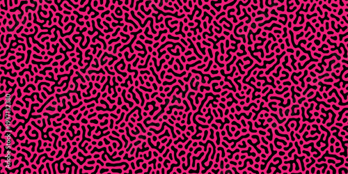 Abstract truing organic wallpaper Turing reaction diffusion monochrome seamless pattern .Monochrome Turing reaction background .Natural seamless line pattern. Linear design with biological shapes