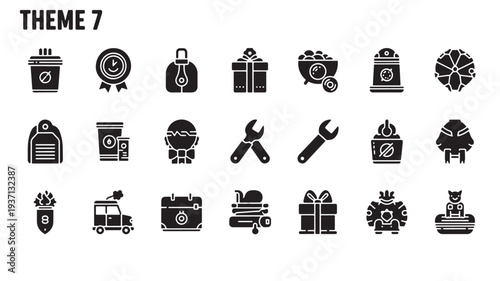 Set of 20 industrial icons vector