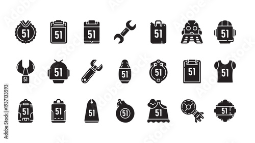 Set of 20 industrial icons vector