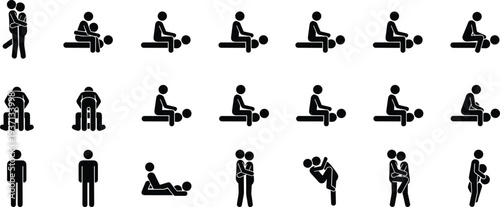 pictogram, icon, stickman, crutches, cane, walker, wheelchair, scooter, shopping, hospital, bed, patient, mobility, support, assistance, healthcare, accessibility, disability, aid, device, transport