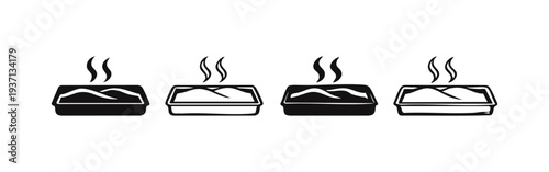 Steaming Hot Turkish Coffee Sand Bath Icons - Traditional Brewing Process