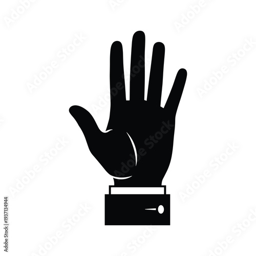 Hand Stop Gesture Business Symbol