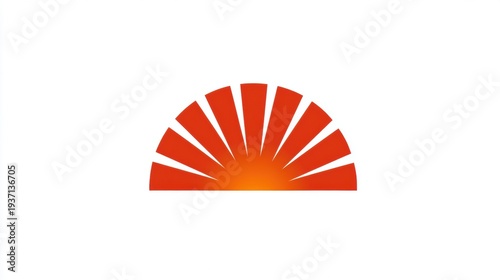 Wallpaper Mural Vibrant orange sunburst graphic with dynamic rays. Torontodigital.ca