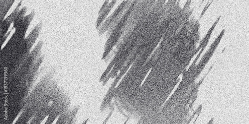Abstract monochrome textured background with diagonal brush strokes and a heavy grainy overlay simulating a distressed and artistic visual effect