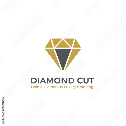 Bold Diamond Cut Luxury Jewelry Branding Logo