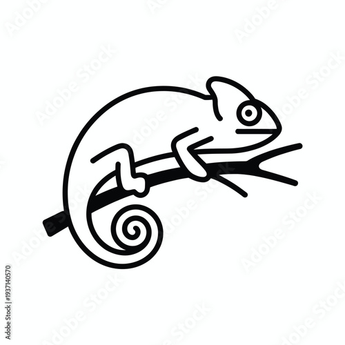 Vector chameleon icon