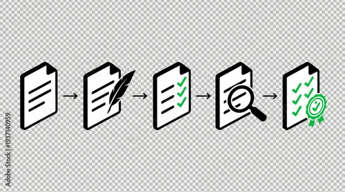 Document Review and Verification Process Illustrated.