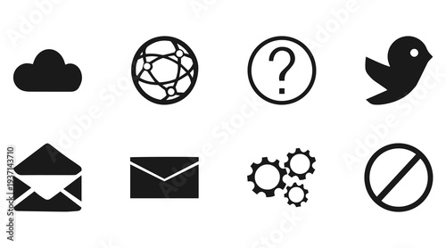 Social media icons or social network logos flat vector icon set collection for apps and websites