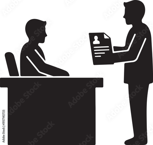 Job interview between two business professionals