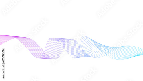 Vibrant wavy lines in purple and blue hues