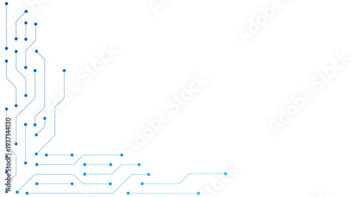 Modern digital circuit board connection technology illustration