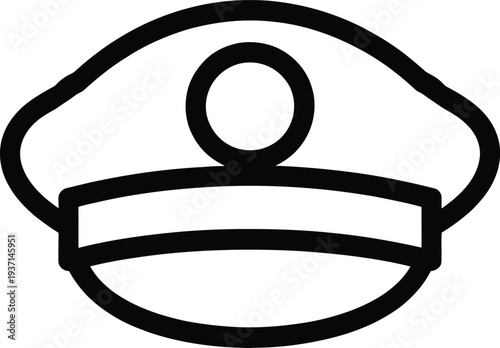 Police hat icon vector