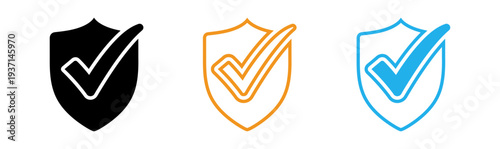 Shield with checkmark icons