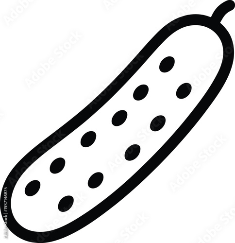 Vector illustration of a cucumber