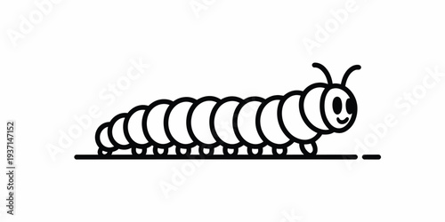 Vector caterpillar icon