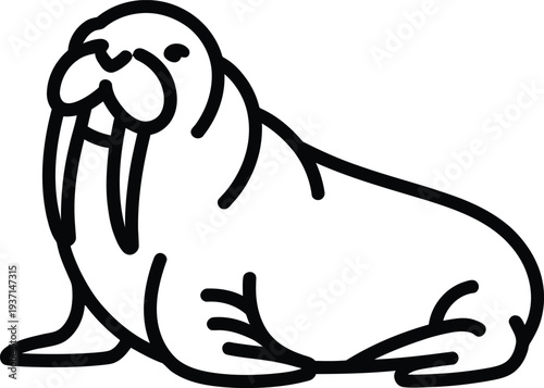 Vector walrus icon