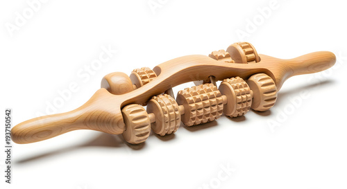 Wallpaper Mural Wooden muscle roller for back pain relief and massage therapy Torontodigital.ca