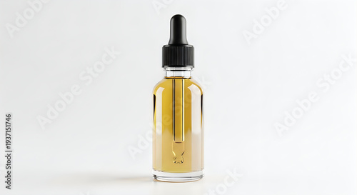 Wallpaper Mural A small glass bottle of yellow liquid with a black dropper Torontodigital.ca