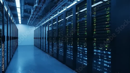 Data Center Server Room with Multiple Racks 2.